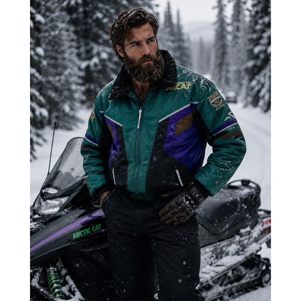 Vintage Arctic Cat Arctic Wear Snowmobile Jacket Coat Size L/XL